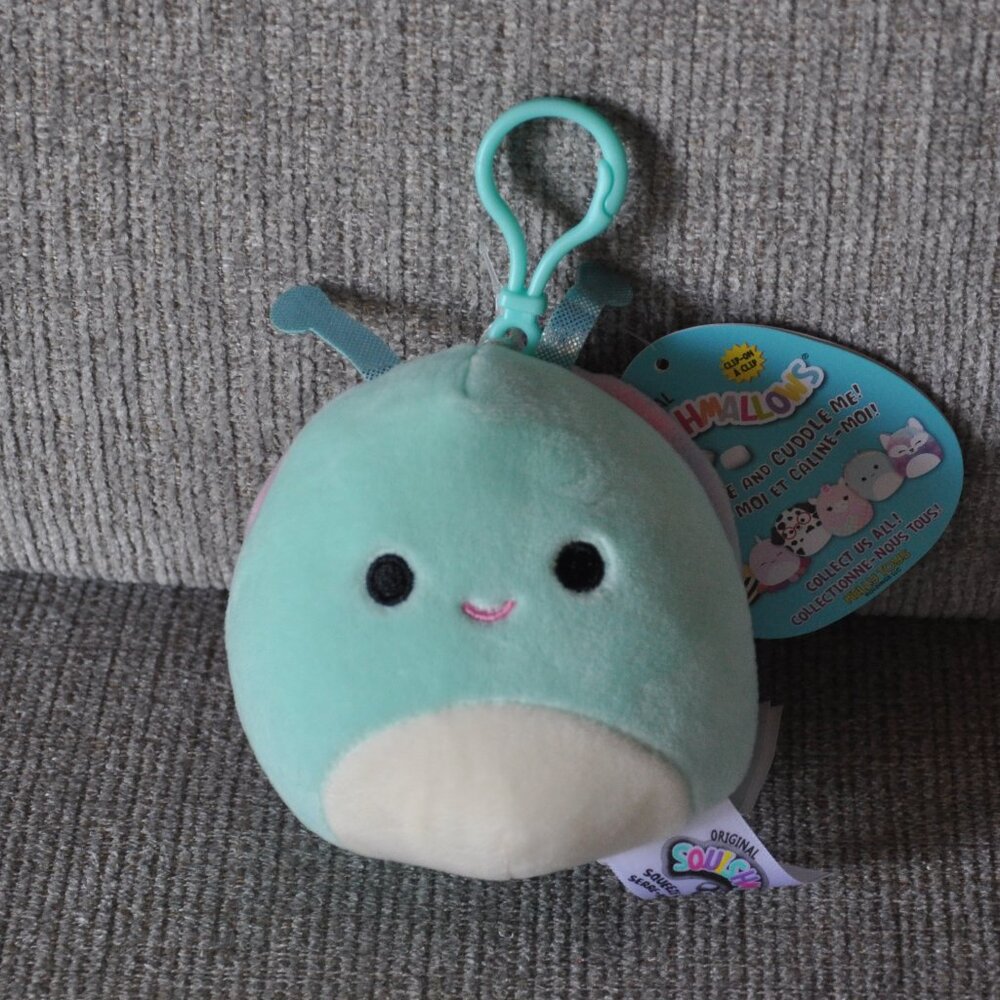 NEW With Tag 3.5" Clip Squishmallow Sid the Snail Tie Dye KellyToy Plush